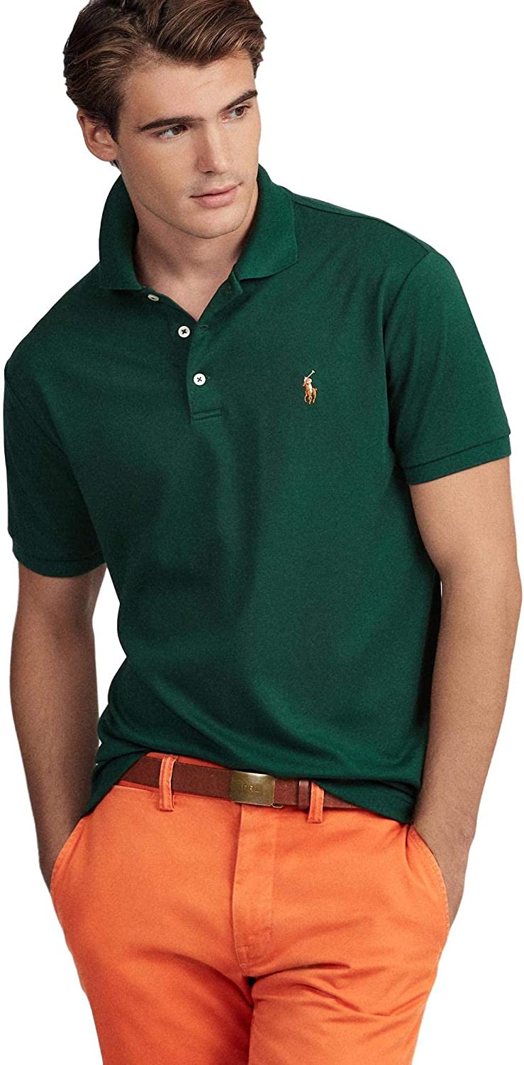 POLO RALPH LAUREN Men's Short Sleeve Knit Pima Polo
