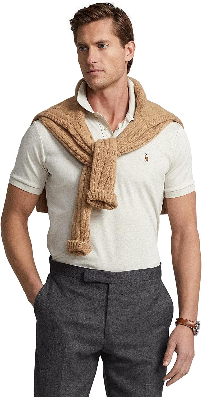 POLO RALPH LAUREN Men's Short Sleeve Knit Pima Polo