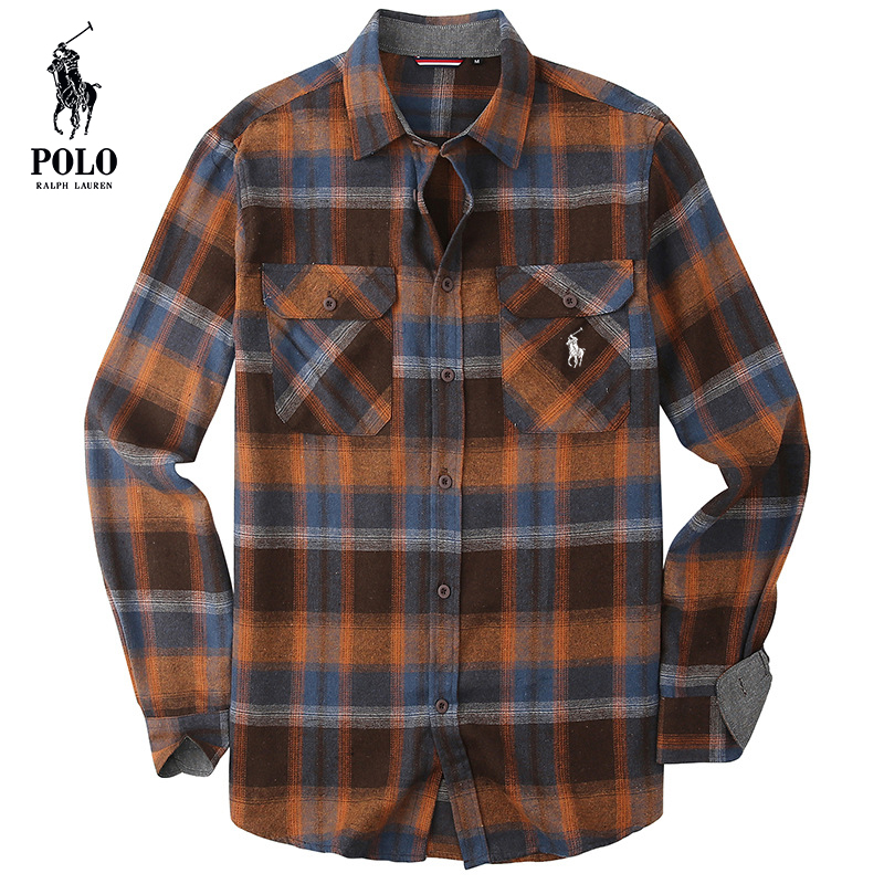 Ralph Lauren Men's flannel plaid shirt（Last day of limited time specials）