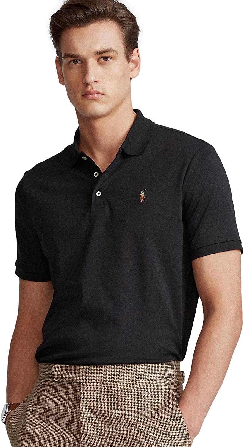POLO RALPH LAUREN Men's Short Sleeve Knit Pima Polo