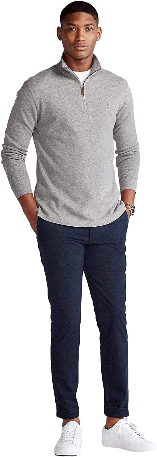 POLO RALPH LAUREN Men's Classic Estate-Rib Quarter-Zip Pullover Sweater