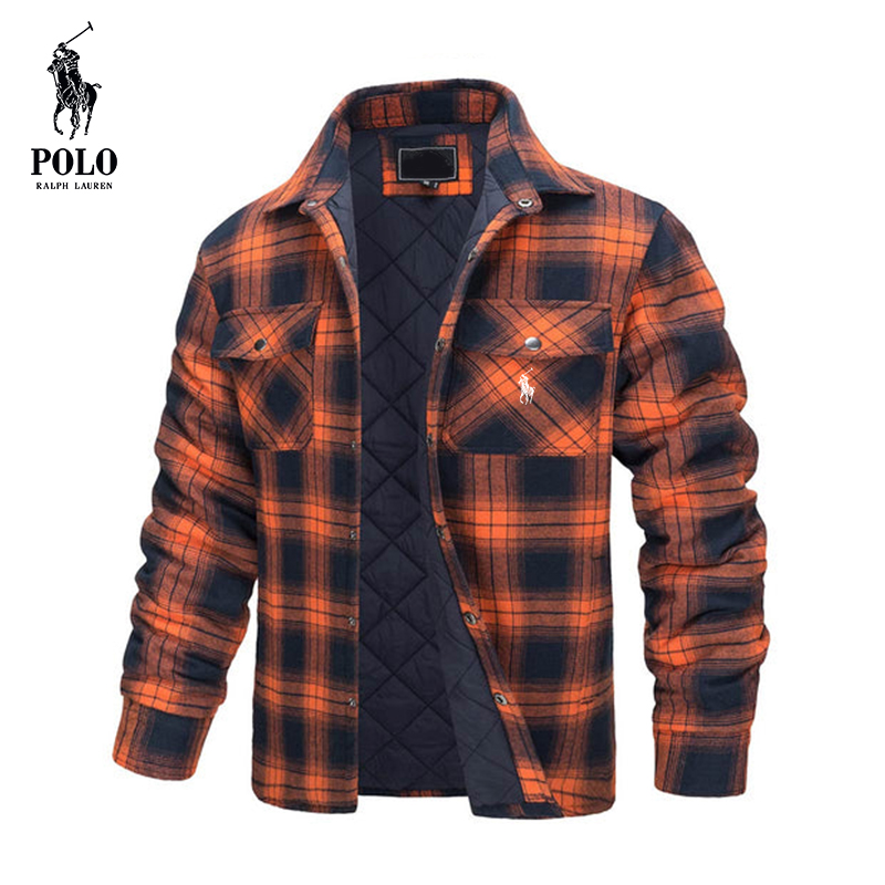 Ralph Lauren Men's Flannel Shirt Long Sleeve Button Down Jacket