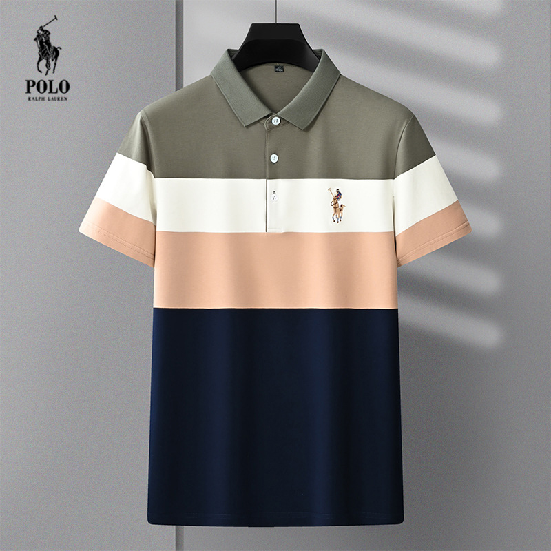 Ralph Lauren summer new embroidery striped polo shirt