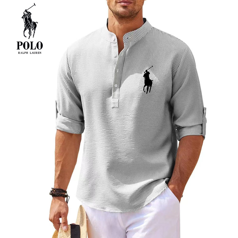 Ralph Lauren Men's Casual Collar Fashion Striped Shirts