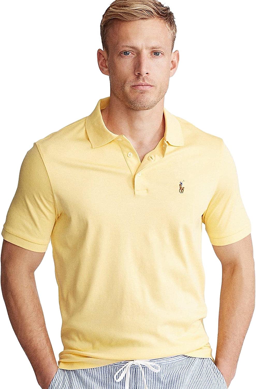 POLO RALPH LAUREN Men's Short Sleeve Knit Pima Polo