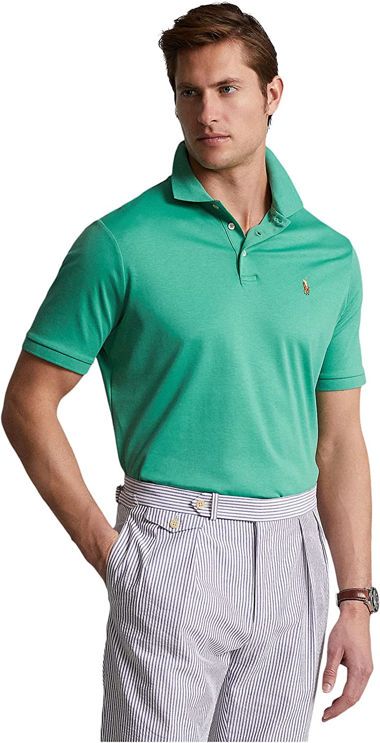 POLO RALPH LAUREN Men's Short Sleeve Knit Pima Polo