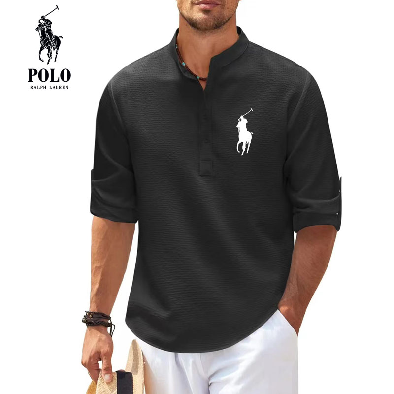 Ralph Lauren Men's Casual Collar Fashion Striped Shirts