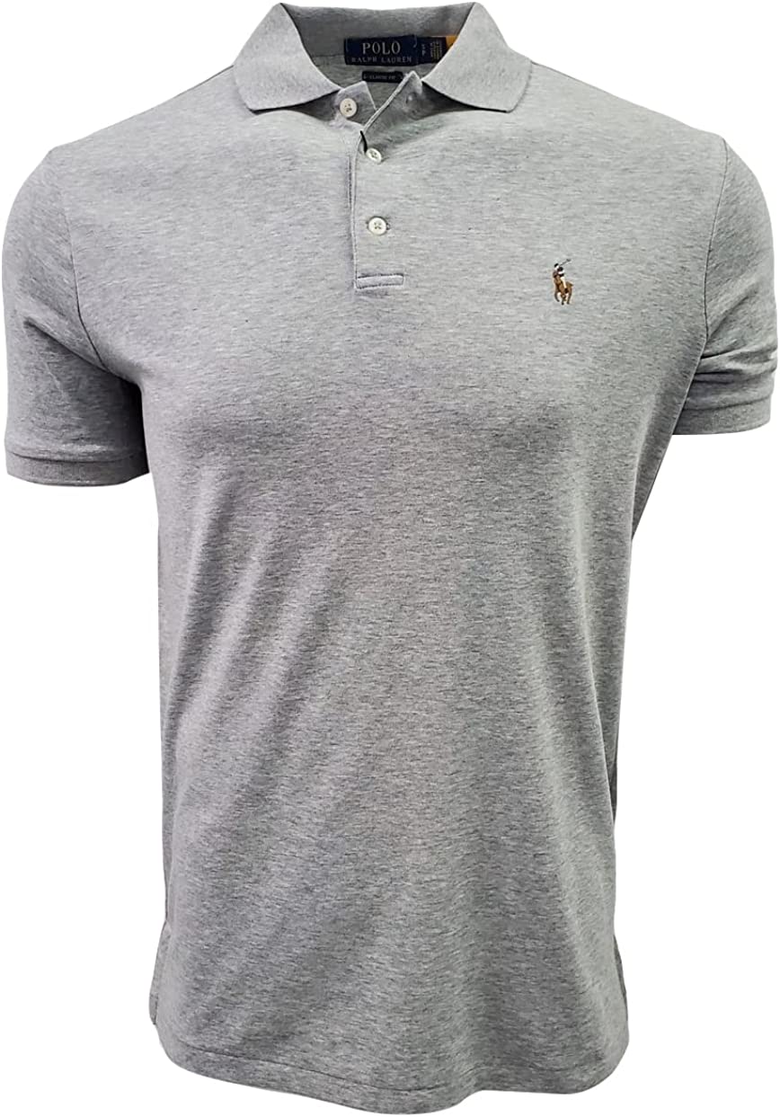 POLO RALPH LAUREN Men's Short Sleeve Knit Pima Polo