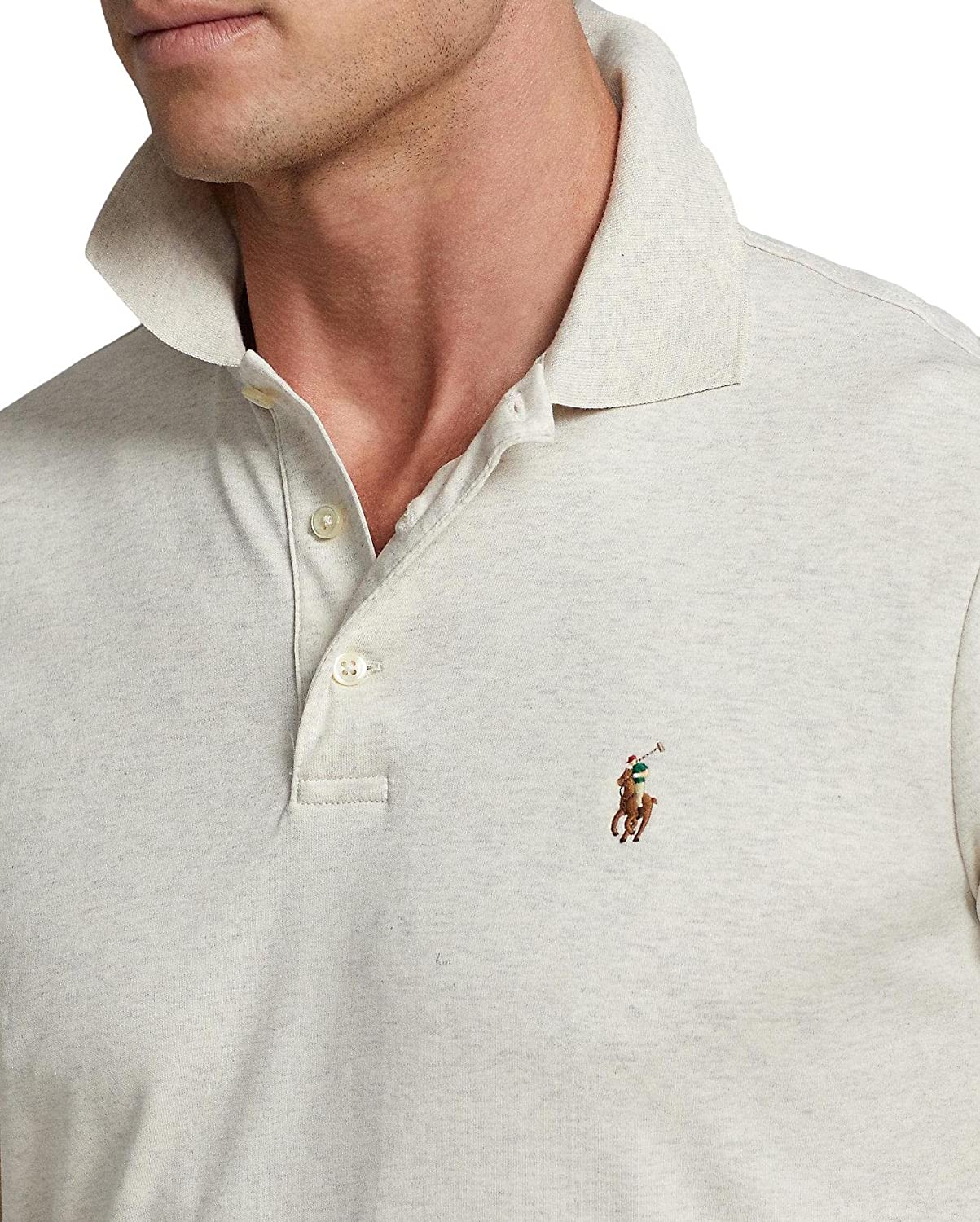 POLO RALPH LAUREN Men's Short Sleeve Knit Pima Polo