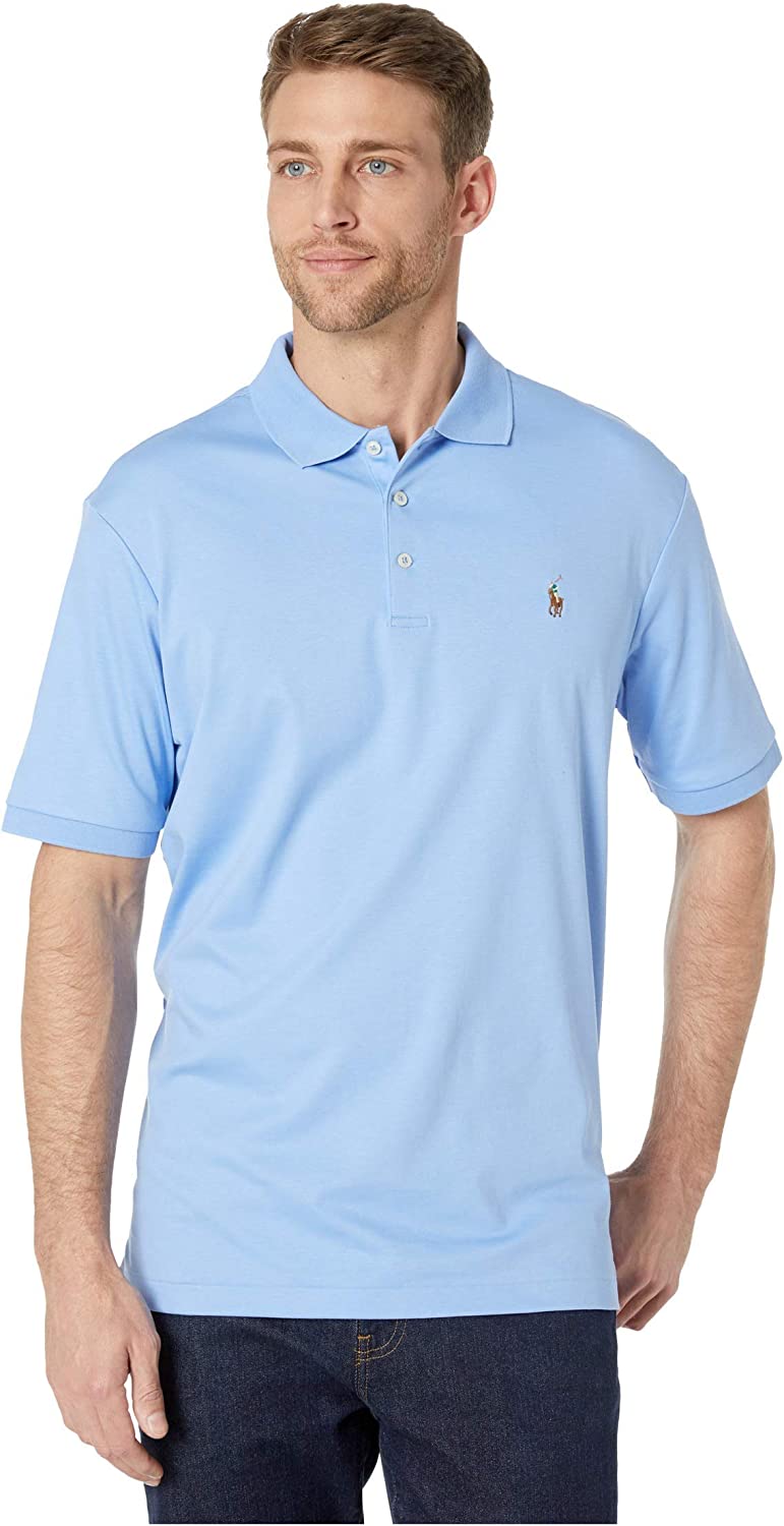 POLO RALPH LAUREN Men's Short Sleeve Knit Pima Polo
