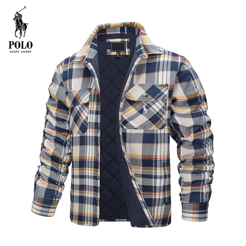 Ralph Lauren Men's Flannel Shirt Long Sleeve Button Down Jacket