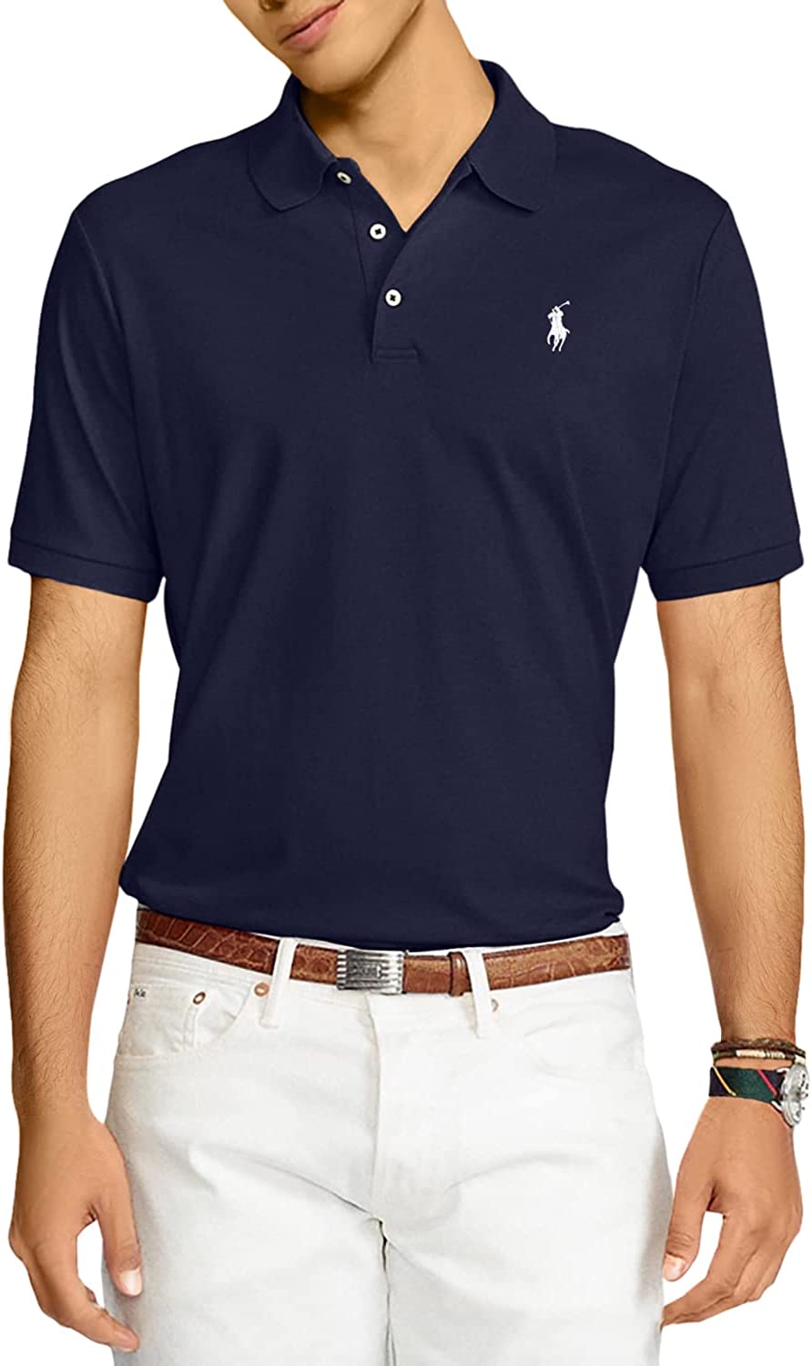 POLO RALPH LAUREN Men's Short Sleeve Knit Pima Polo