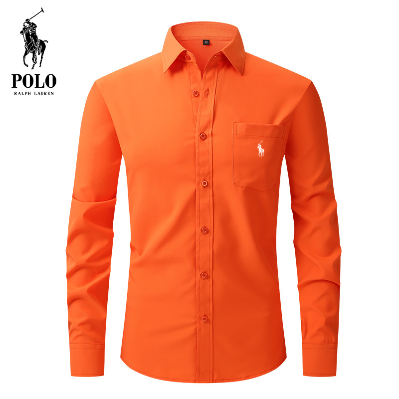 Ralph Lauren Men's Hot style Popular stretch solid color casual  shirt