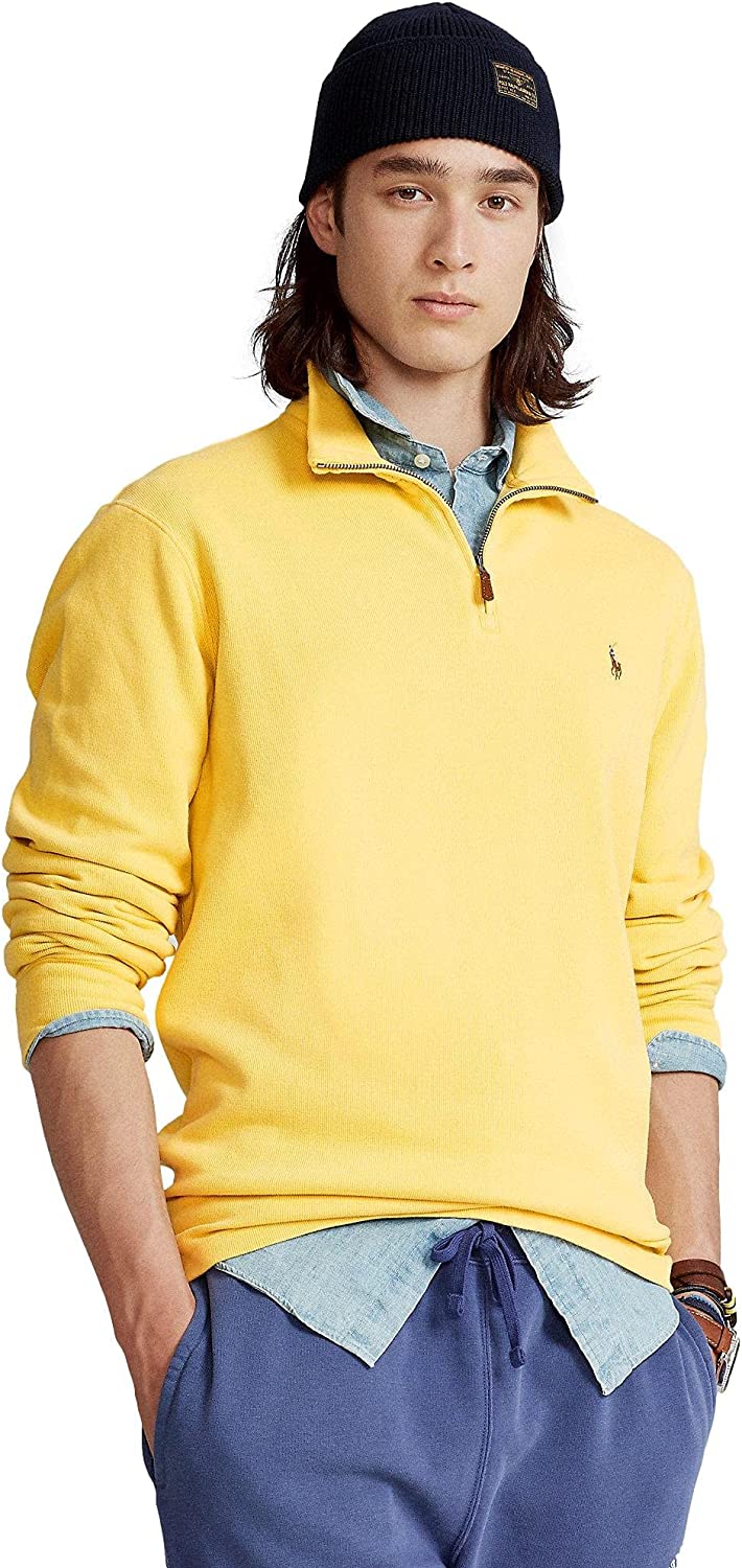 POLO RALPH LAUREN Men's Classic Estate-Rib Quarter-Zip Pullover Sweater