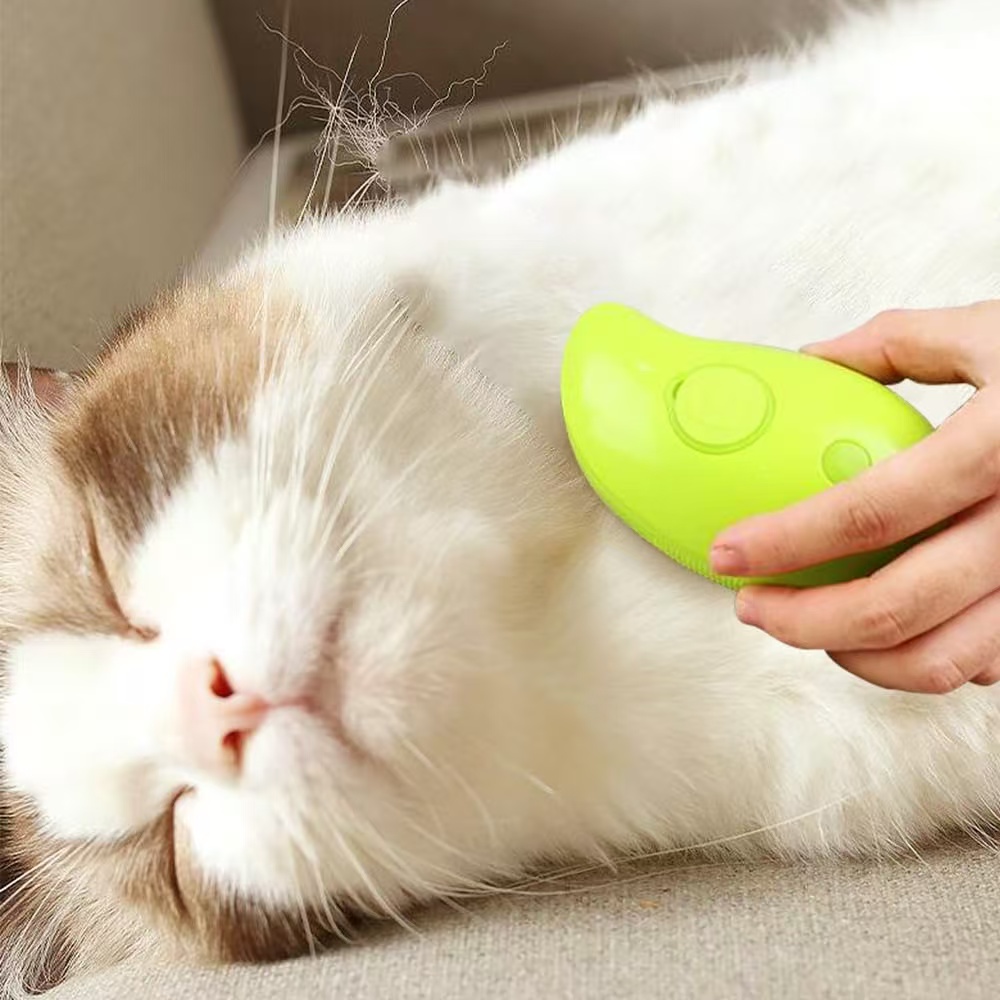 Cozyk™ Patented Exclusive Rechargeable Steam Pet Brush (95°F-113°F) for Pet Bathin