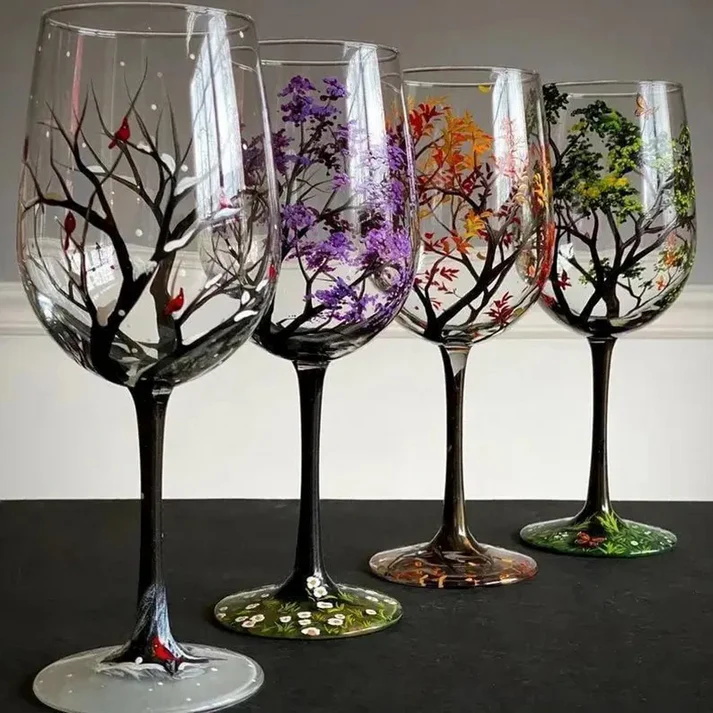 The Four Seasons Wine Glass