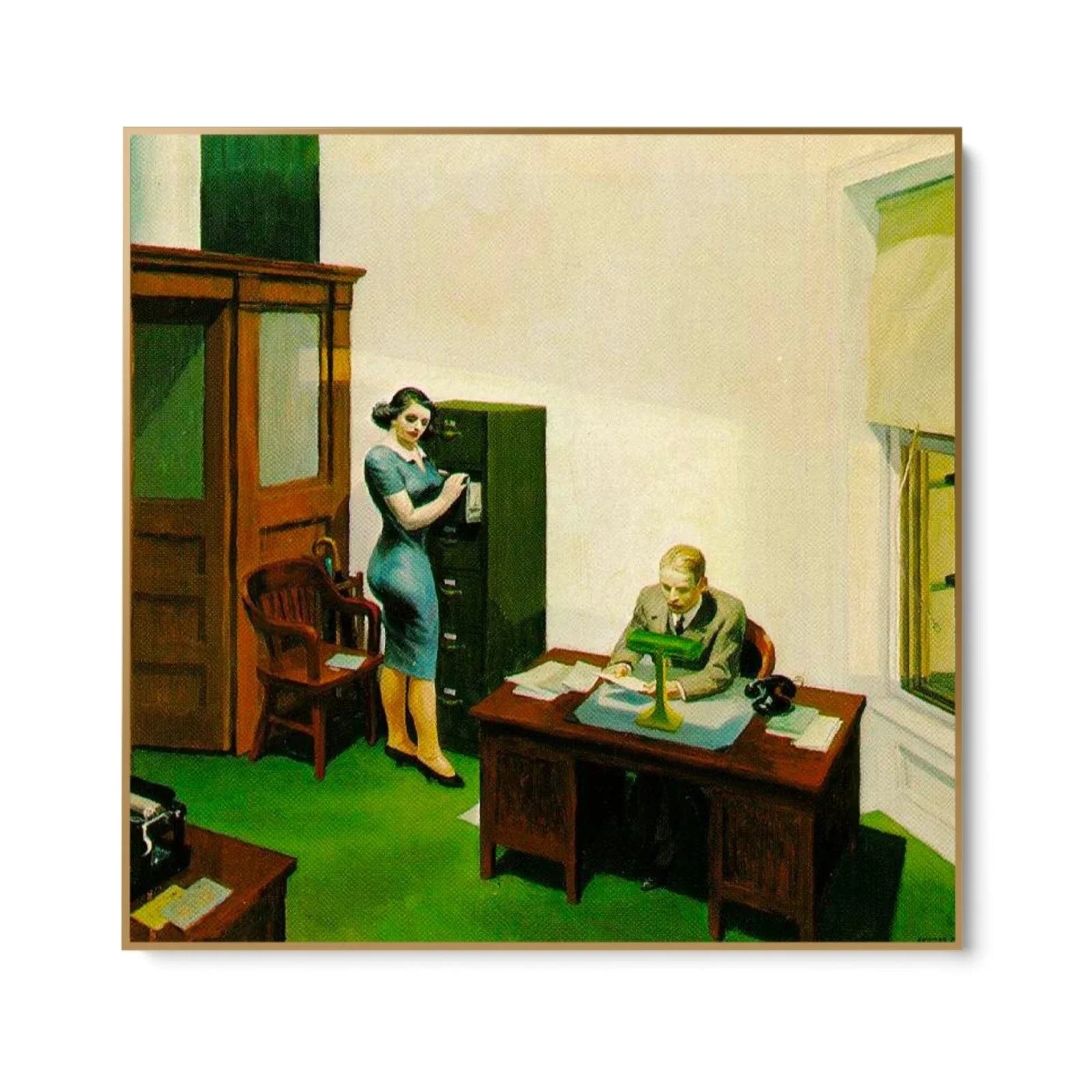 Night Office, Edward Hopper