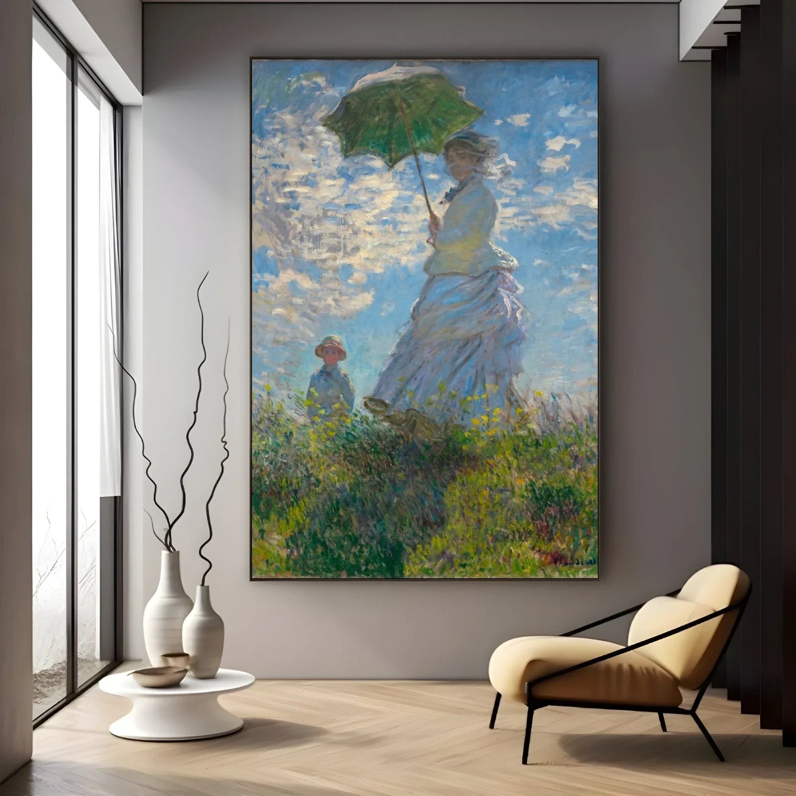 Woman with a Parasol, Claude Monet