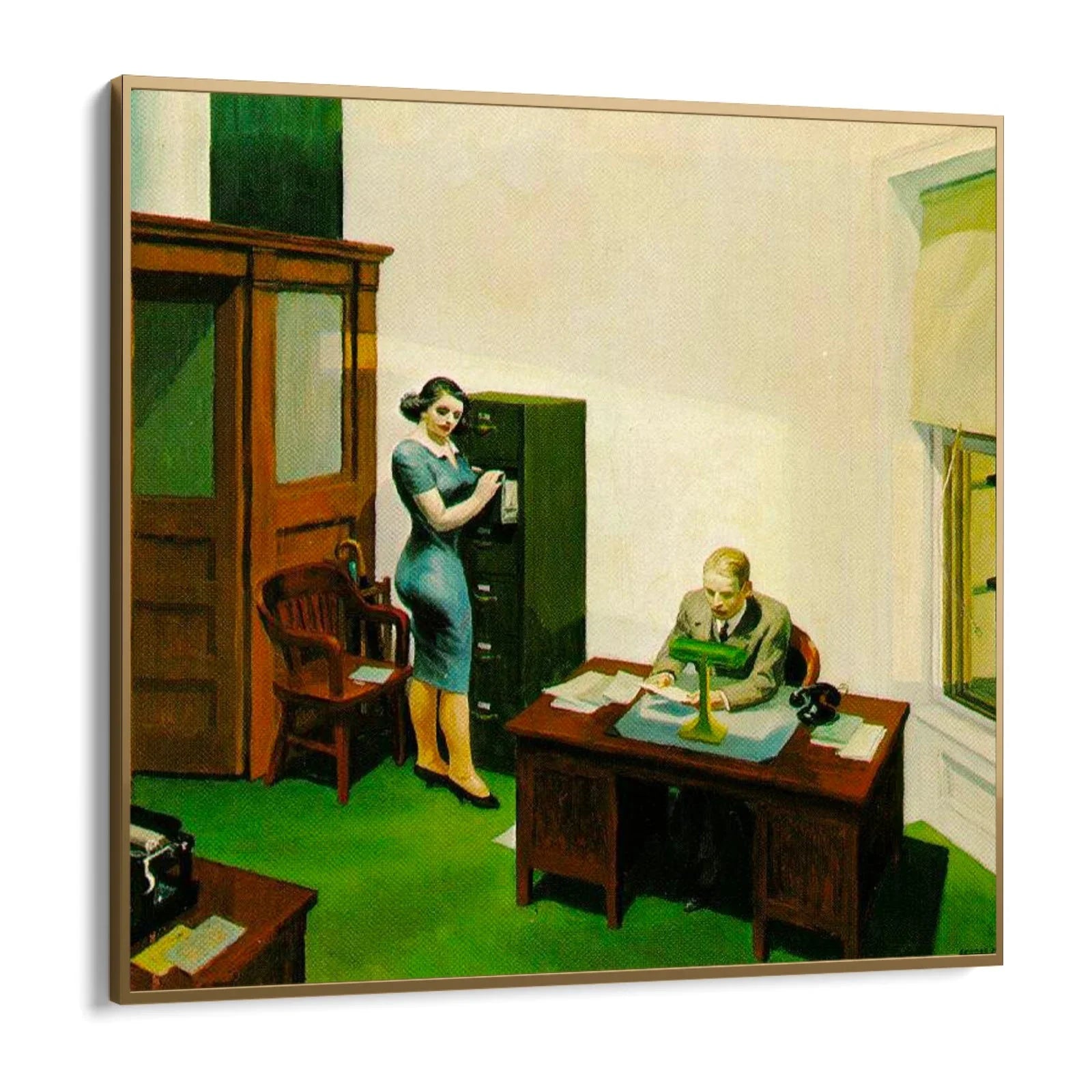 Night Office, Edward Hopper