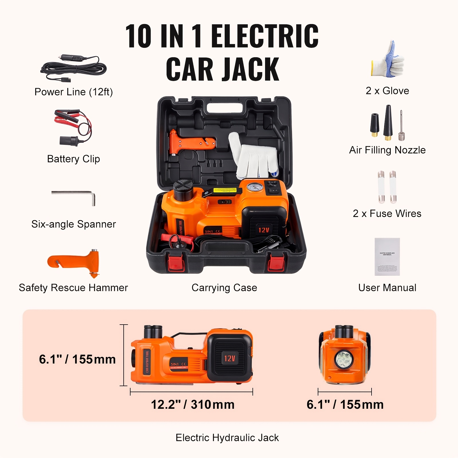 🔥Road Boss 5T Kit – Jack, Pump & Wrench in One! No mechanic? No wahala. Just lift, fix & move!