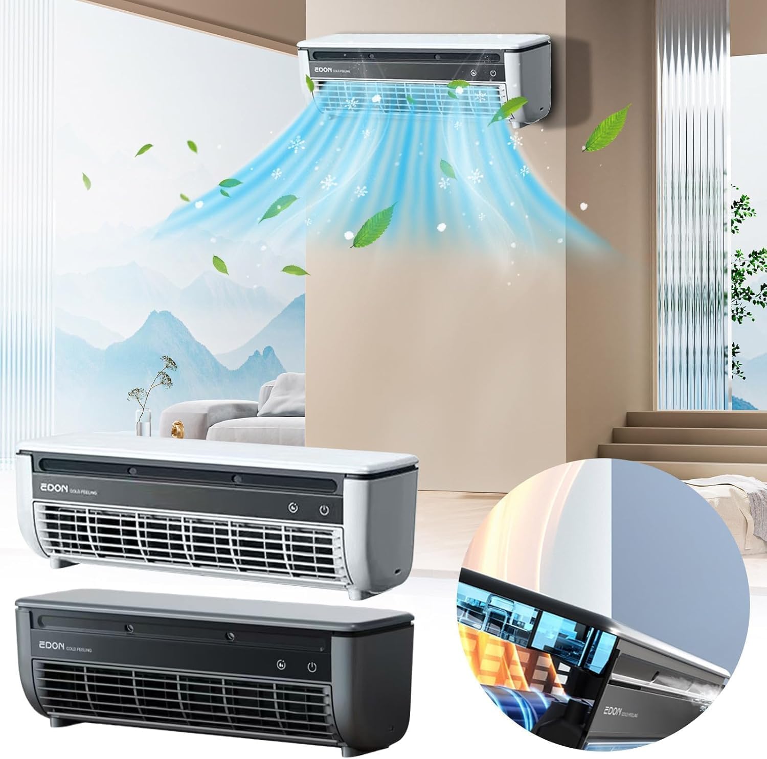 💥2025 new portable wall-mounted air conditioner, enjoy coolness in 10 seconds