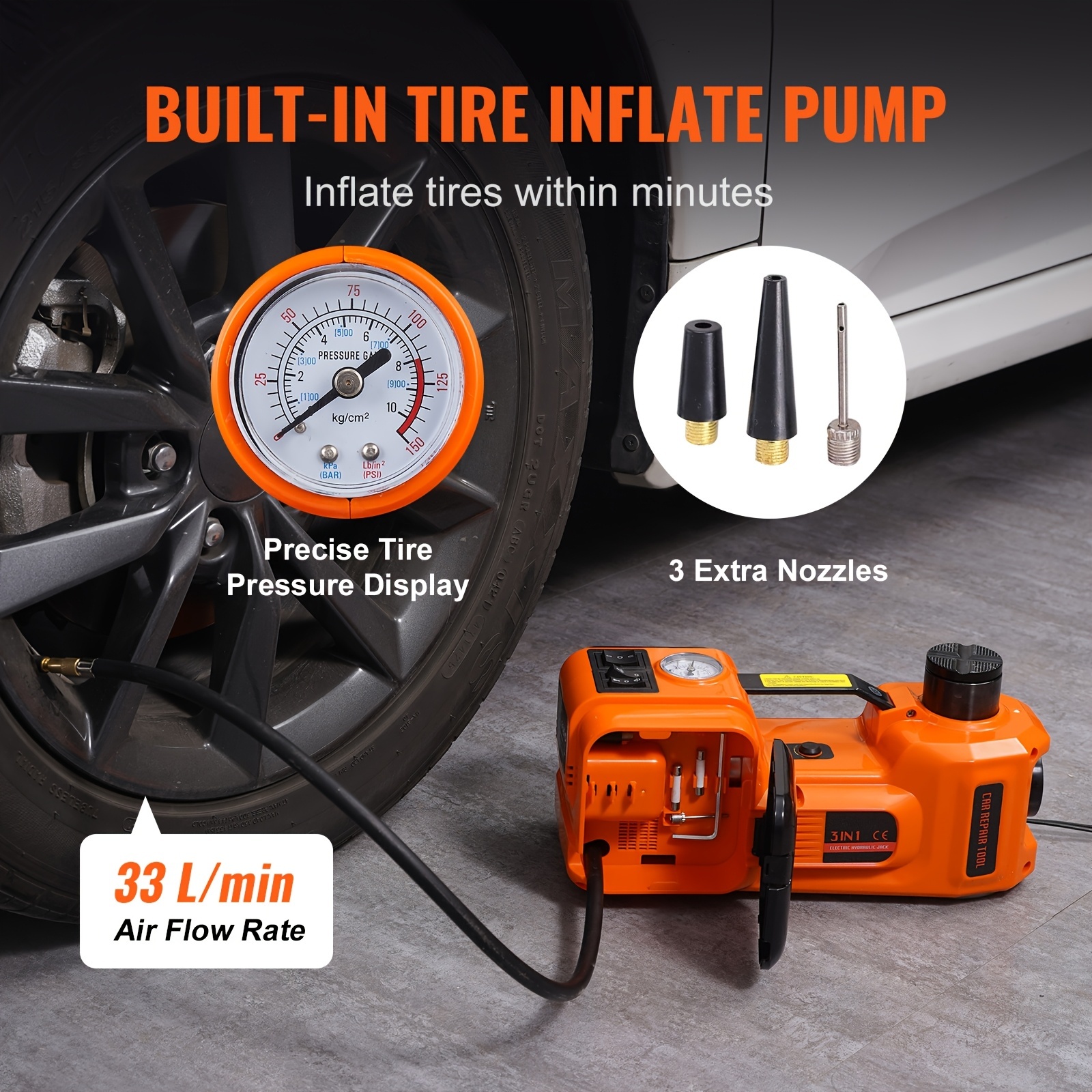 🔥Road Boss 5T Kit – Jack, Pump & Wrench in One! No mechanic? No wahala. Just lift, fix & move!