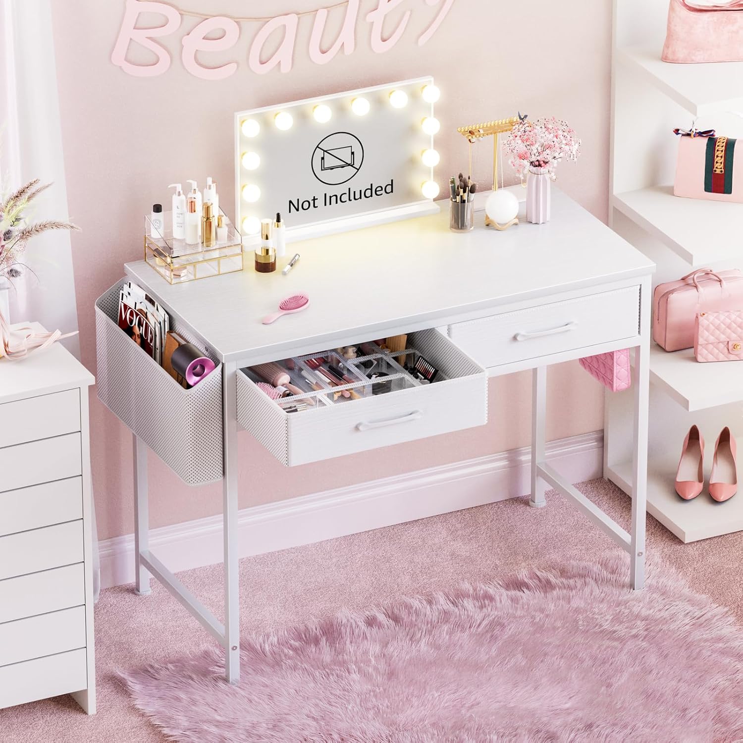 32" Dresser with Storage Drawers and Organizers