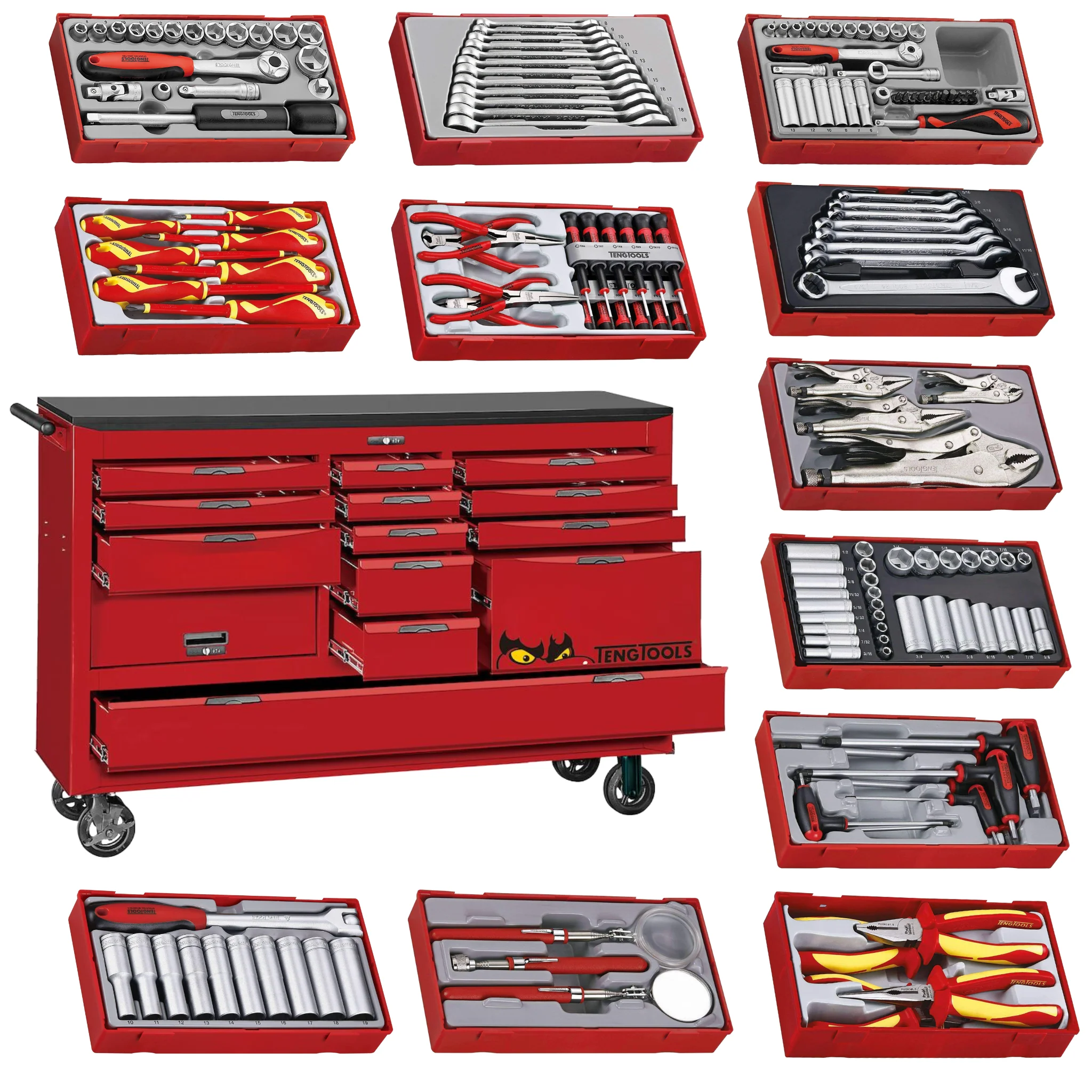 Teng Tools 1014-piece 67-inch wide roller cabinet tool set - TCMM1014MM