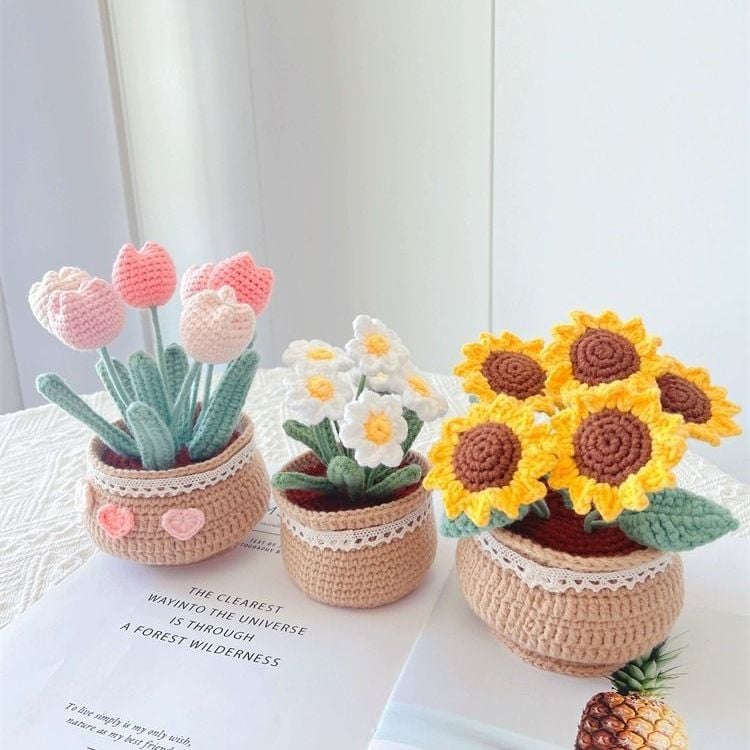 🔥Last Day 49% OFF - Tulip Potted Plants Crochet Kit🌷