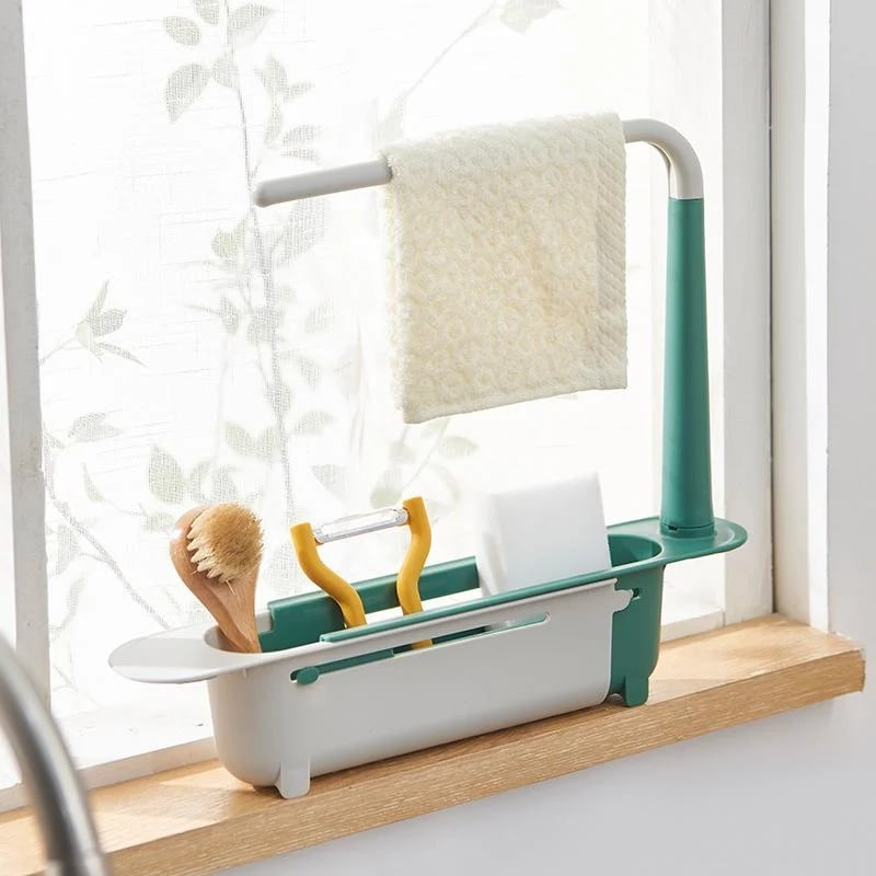 (🎁2024 New Year Hot Sale🎁)Updated Telescopic Sink Storage Rack😊