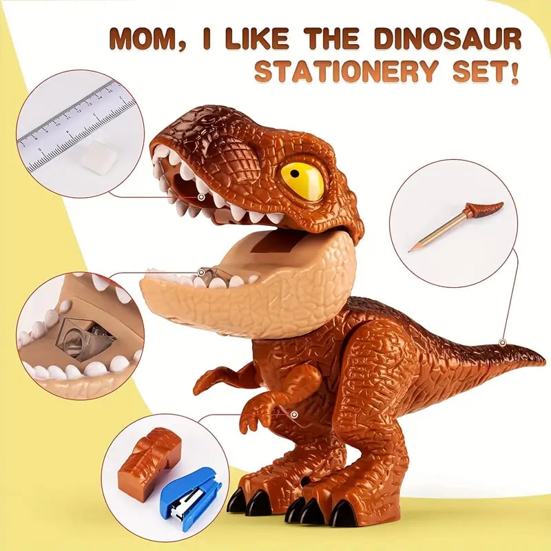 (💦SUMMER HOT SALE- 49% OFF💦)🦖🦖5-in-1 Dinosaur Stationery Set 🎉 GET EXTRA 10% OFF