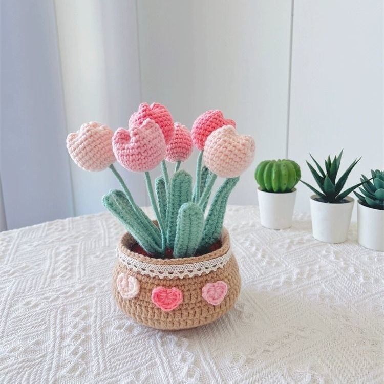 🔥Last Day 49% OFF - Tulip Potted Plants Crochet Kit🌷