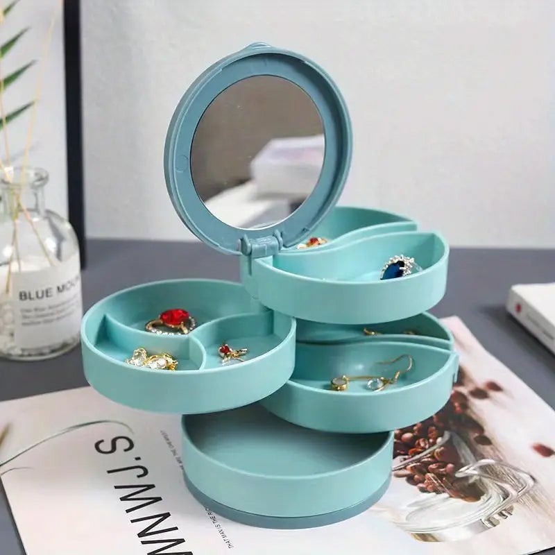 4 Layers Rotatable Jewelry Storage Box