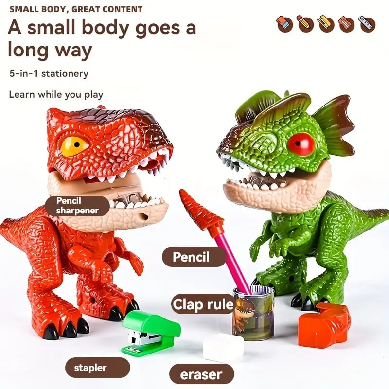 (💦SUMMER HOT SALE- 49% OFF💦)🦖🦖5-in-1 Dinosaur Stationery Set 🎉 GET EXTRA 10% OFF