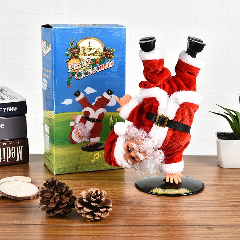 Creative electric handstand hip-hop Santa Claus doll