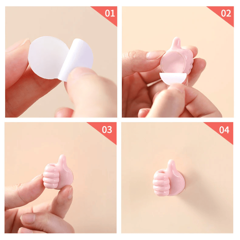 10Pcs Creative Thumbs Up Shape Wall Hook