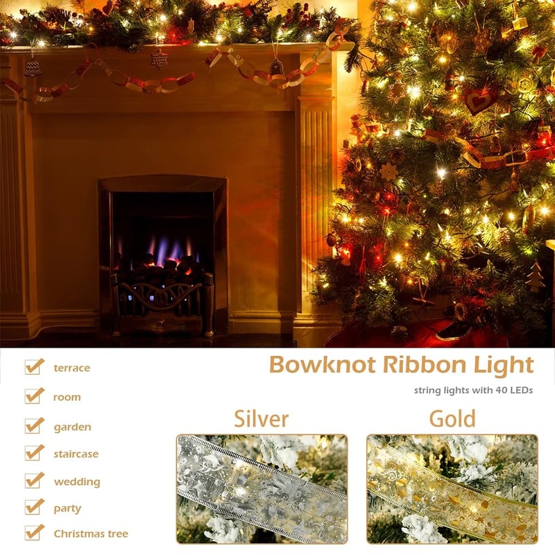 Clearance Sale💥Christmas Ribbon Fairy Lights