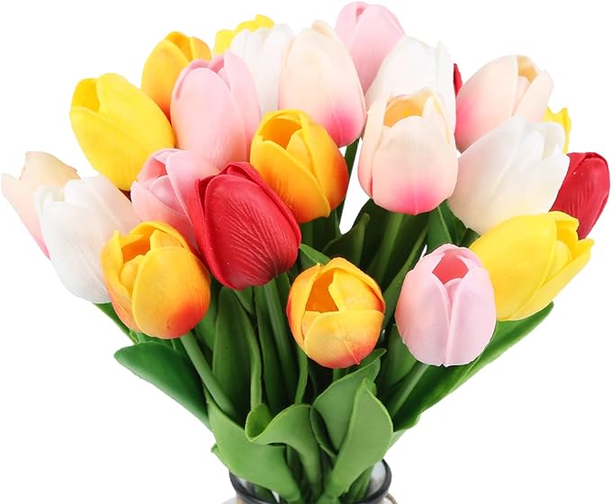 ✨Special price of the week $16.99💥-Realistic, UV-resistant artificial tulip flowers💐