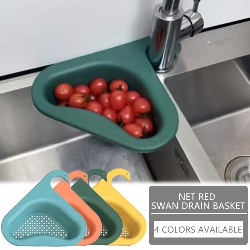 🎁2024 New Year Hot Sale🎁 🔥 Kitchen Sink Drain Basket Swan Drain Rack🔥