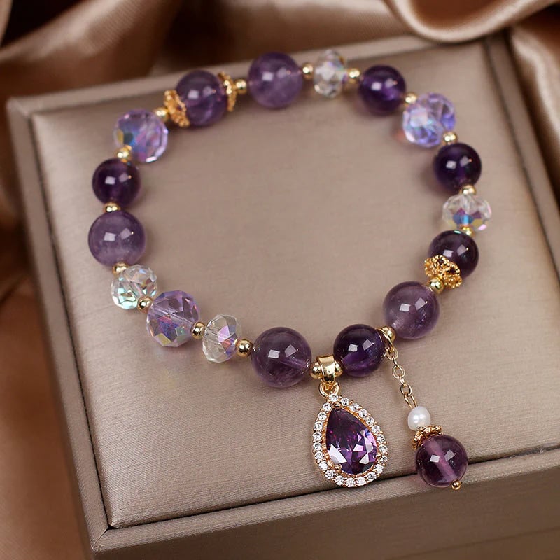 (🔥HOT SALE NOW 49% OFF) - Natural Amethyst Water Drop Bracelet