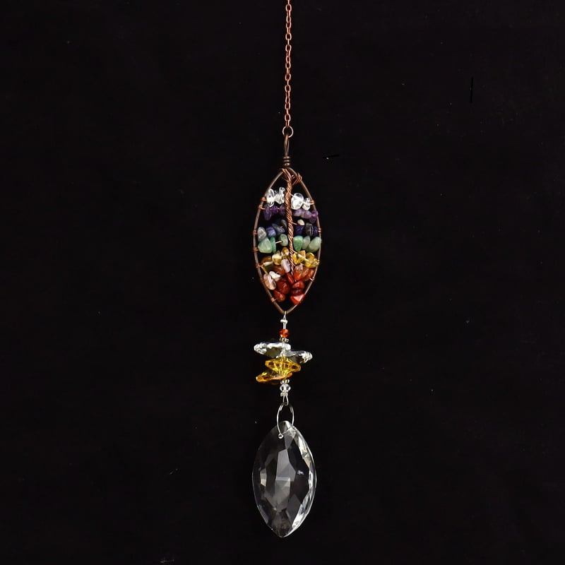 Crystal Wind Chime Tree Of Life Suncatcher