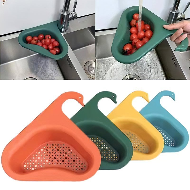 🎁2024 New Year Hot Sale🎁 🔥 Kitchen Sink Drain Basket Swan Drain Rack🔥