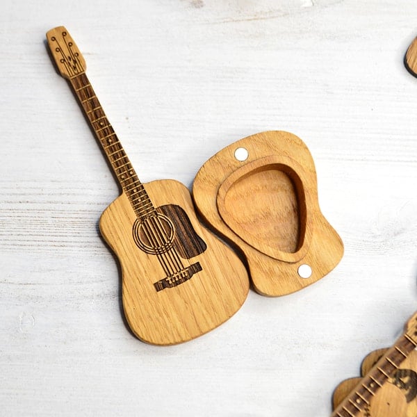 ⏰Last Day 70% OFF - Wooden Acoustic Guitar Pick Box🎸