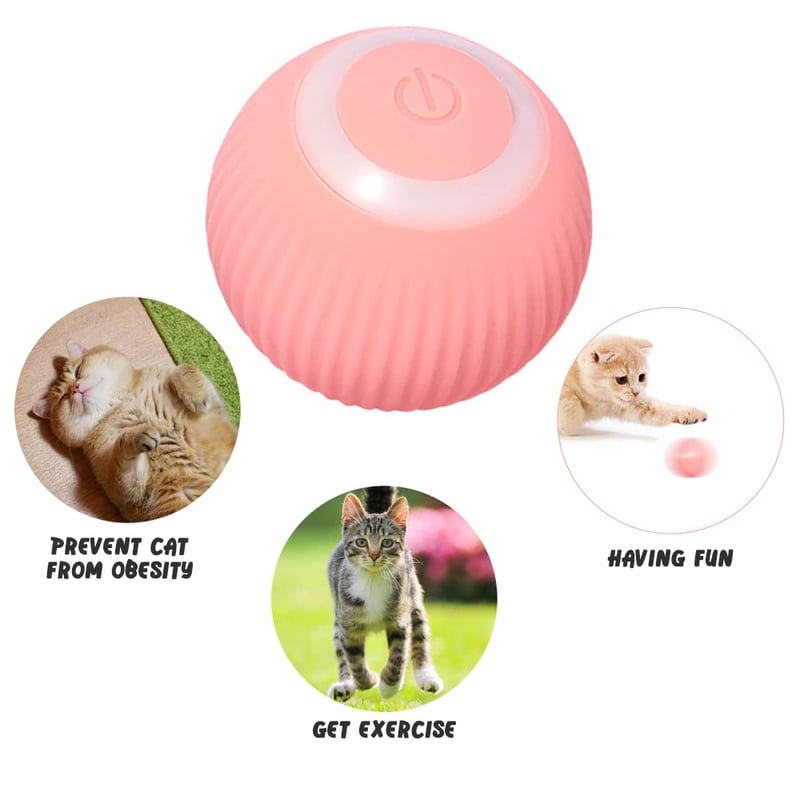 Last Day 49% OFF - Smart Pet Toys Automatic Rolling Ball