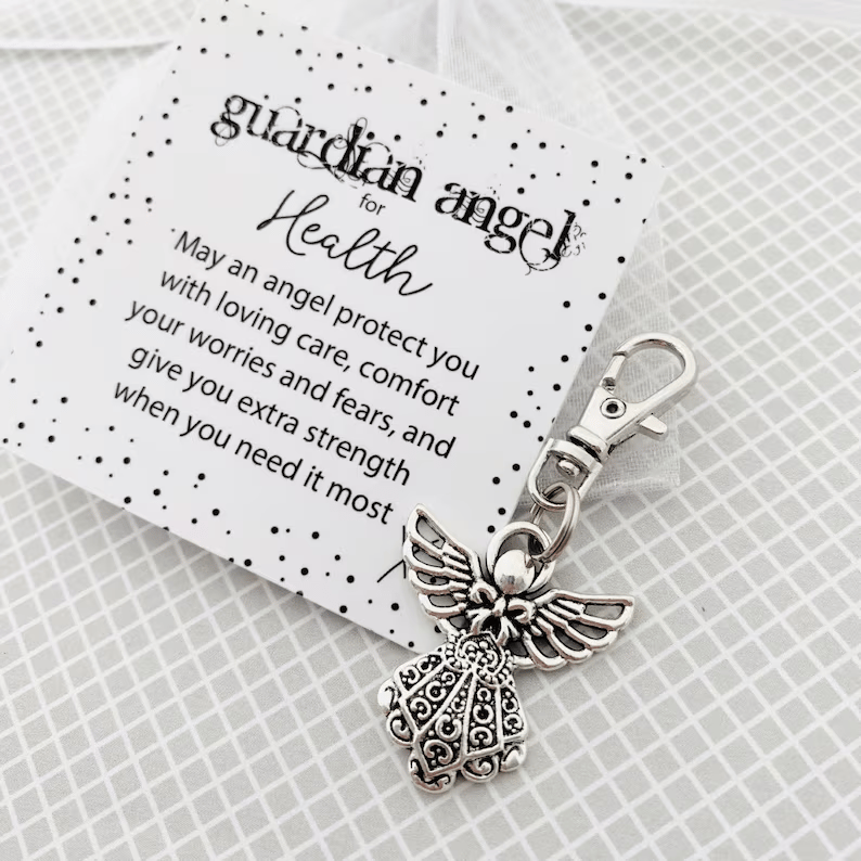 🔥LAST DAY 49% OFF - 🎁 Guardian Angel Keychain - Best Friend Gift