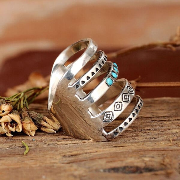 🔥 Last Day Promotion 49% OFF🎁Bohemian Openwork Carved Turquoise Ring