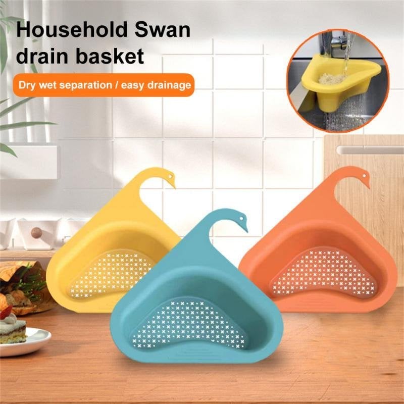 🎁2024 New Year Hot Sale🎁 🔥 Kitchen Sink Drain Basket Swan Drain Rack🔥