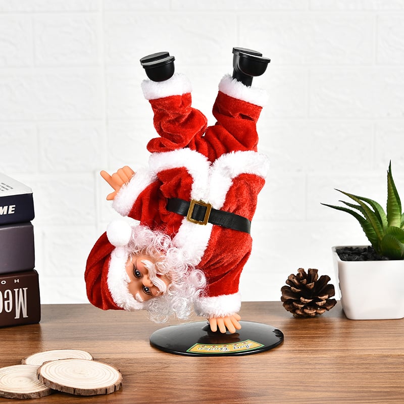 Creative electric handstand hip-hop Santa Claus doll