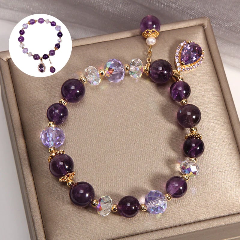 (🔥HOT SALE NOW 49% OFF) - Natural Amethyst Water Drop Bracelet