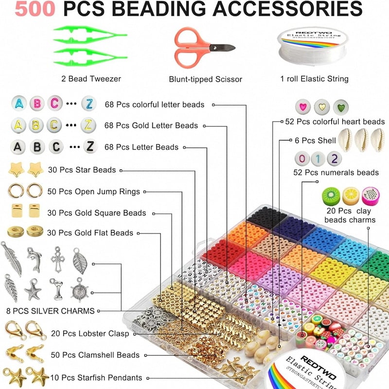 🎁 Clay Beads Bracelet Making Kit